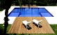 piscina com deck de madeira